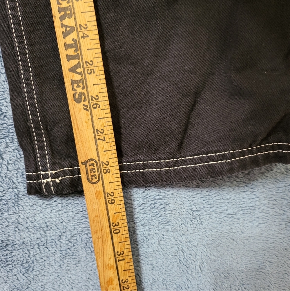 BDG Urban Outfitters Skate Jeans Women's 31 Black Cargo High Rise Straight Denim - Picture 6 of 10